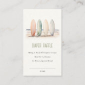 赤ちゃん乗船中 サーフボード おむつくじ ベビーシャワー エンクロージャーカード (正面)