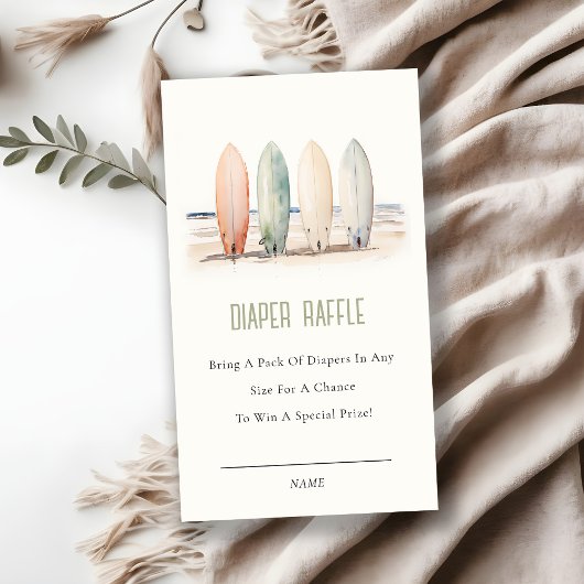 赤ちゃん乗船中 サーフボード おむつくじ ベビーシャワー エンクロージャーカード