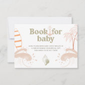 赤ちゃん乗船中 サーフボード ビーチ 本 赤ちゃんカード 招待状 (正面)