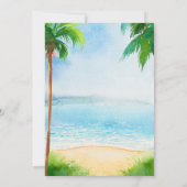 赤ちゃん乗船中 サーフボード 海岸 ベビーシャワー 招待状 (裏面)