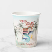 赤ちゃん乗車中 | サーフ ベイビー シャワー 紙コップ (裏面)