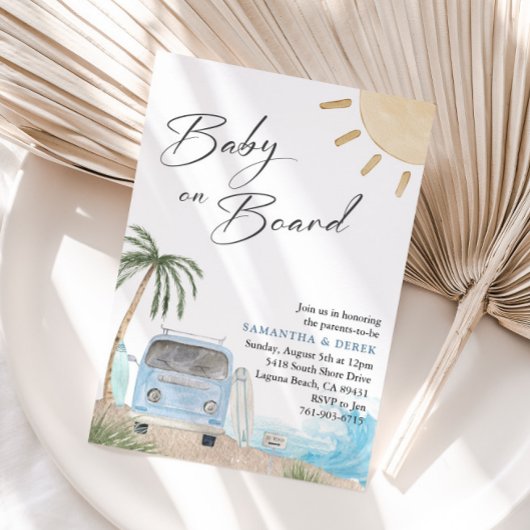 赤ちゃん乗車中 ベイビーシャワー 招待状