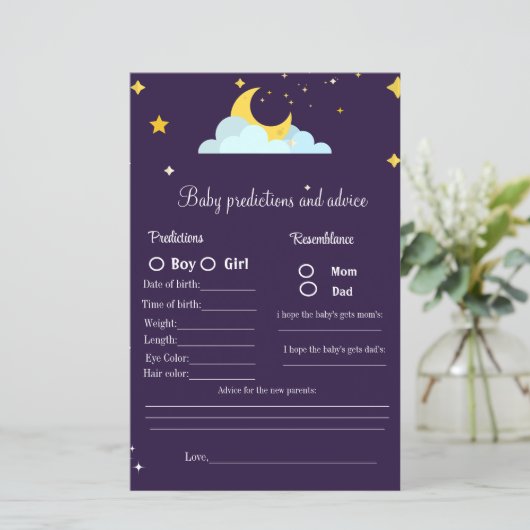 赤ちゃん予想とアドバイスのベビーシャワーゲーム (スタンド正面)