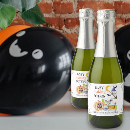 赤ちゃん作りポーション ハロウィンベビーシャワーパーティーのお返し スパークリングワインラベル