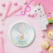 赤ちゃん動物たち，熱気球ベビーシャワー7"プレート ペーパープレート (パーティー)