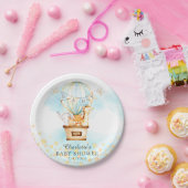 赤ちゃん動物たち，熱気球ベビーシャワー7"プレート ペーパープレート (パーティー)