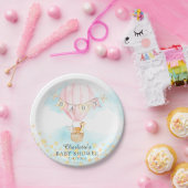 赤ちゃん動物たち，熱気球ベビーシャワー7"プレート ペーパープレート (パーティー)