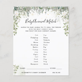 赤ちゃん動物とマッチ | ベビーシャワーゲーム