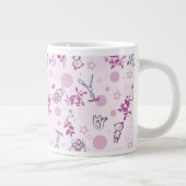 赤ちゃん動物のヴィンテージ表示パターン ジャンボコーヒーマグカップ (右)