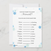 赤ちゃん動物の名前を当てよう ベビーシャワーのカード 招待状 (正面)