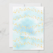 赤ちゃん動物の気球ライド ベビーボーイシャワー 招待状 (裏面)