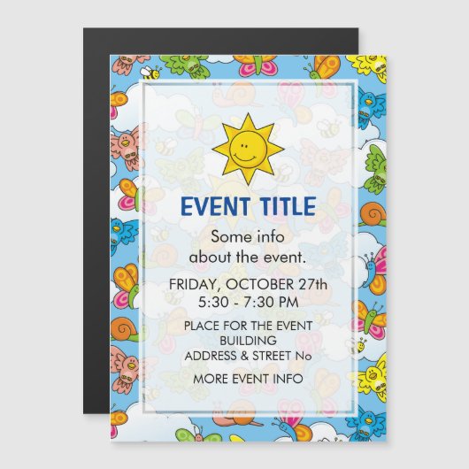 赤ちゃん動物の背景 (正面/裏面)