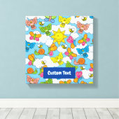 赤ちゃん動物の背景 キャンバスプリント (インサイチュ (ウッドフロア))