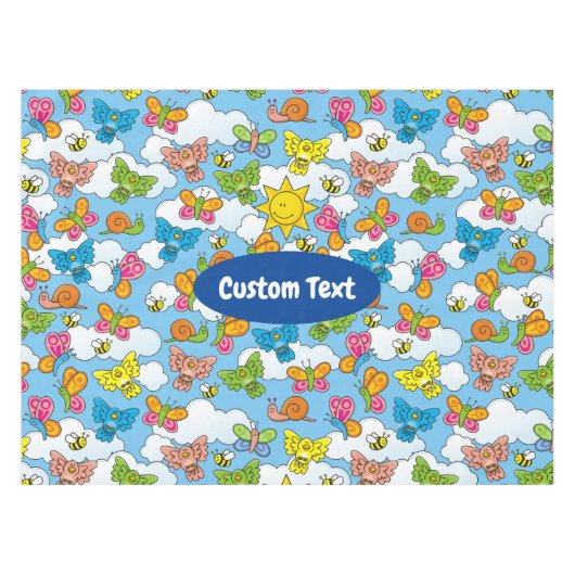 赤ちゃん動物の背景 テーブルクロス (正面(横))