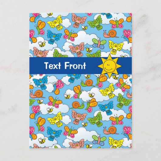 赤ちゃん動物の背景 ポストカード (正面)