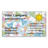 赤ちゃん動物の背景 マグネット名刺 (正面)