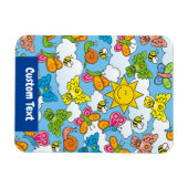 赤ちゃん動物の背景 マグネット (横)