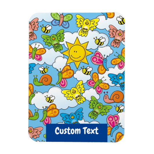 赤ちゃん動物の背景 マグネット (縦)