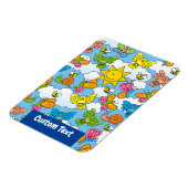 赤ちゃん動物の背景 マグネット (左側)