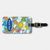 赤ちゃん動物の背景 ラゲッジタグ (正面横)