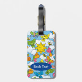 赤ちゃん動物の背景 ラゲッジタグ (裏面縦)