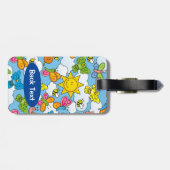 赤ちゃん動物の背景 ラゲッジタグ (裏面横)