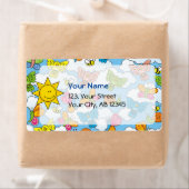 赤ちゃん動物の背景 ラベル (インサイチュ)