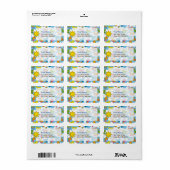 赤ちゃん動物の背景 ラベル (フルシート)