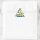 赤ちゃん動物の背景 三角形シール (バッグ)