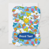 赤ちゃん動物の背景 招待状 (正面)