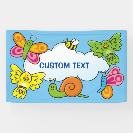 赤ちゃん動物の背景 横断幕 (横)