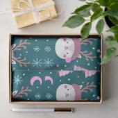 赤ちゃん動物の雪の三日月のクリスマス 薄葉紙 (ギフト)