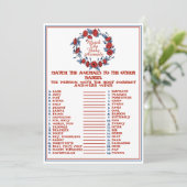 赤ちゃん動物をマッチさせる ポピー フラワーのベビーシャワー 招待状 (スタンド正面)