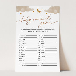 赤ちゃん動物ゲームキラキラ小さな星の赤ちゃんシャワー