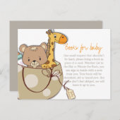 赤ちゃん動物赤ちゃんシャワーブックの挿入要求 インビテーションポストカード (正面/裏面)