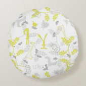 赤ちゃん動物2の模様 ラウンドクッション (裏面)