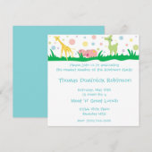 赤ちゃん動物 – 赤ちゃんシャワー招待状 招待状 (正面/裏面)