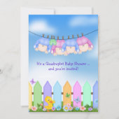 赤ちゃん四つ子シャワー招待状 招待状 (正面)