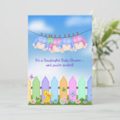 赤ちゃん四つ子シャワー招待状 招待状 (スタンド正面)