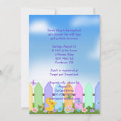 赤ちゃん四つ子シャワー招待状 招待状 (裏面)