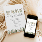 赤ちゃん外は寒いよ ベビーシャワー 招待状