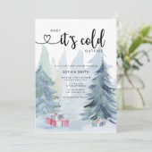 赤ちゃん外は寒い ベビーシャワー 招待状 (スタンド正面)