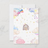 赤ちゃん女の子のためのラティンボウ赤ちゃんシャワー招待 招待状 (裏面)