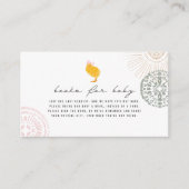 赤ちゃん女の子のための本Chick赤ちゃんシャワー本のリクエスト エンクロージャーカード (正面)