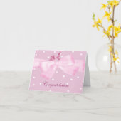 赤ちゃん女の子のグリーティングカード カード (黄色い花)