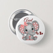 赤ちゃん女の子の叔母ボタンになる 缶バッジ (正面&裏面)