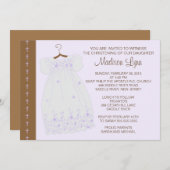 赤ちゃん女の子の洗礼/《キリスト教》洗礼式や命名式の誘い 招待状 (正面/裏面)