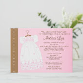 赤ちゃん女の子の洗礼/《キリスト教》洗礼式や命名式の誘い 招待状 (スタンド正面)