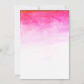 赤ちゃん女の子の赤ポップ・アートのちゃんシャワー準備の水色 招待状 (裏面)