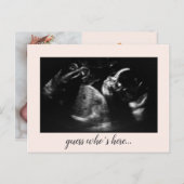 赤ちゃん女の子を誕生に愛するお知らせ 案内ポストカード (正面/裏面)